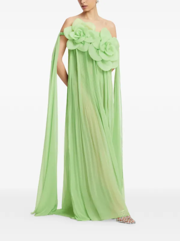 leo lin dresses on sale Aubrey Appliqu Shirt Midi Dress