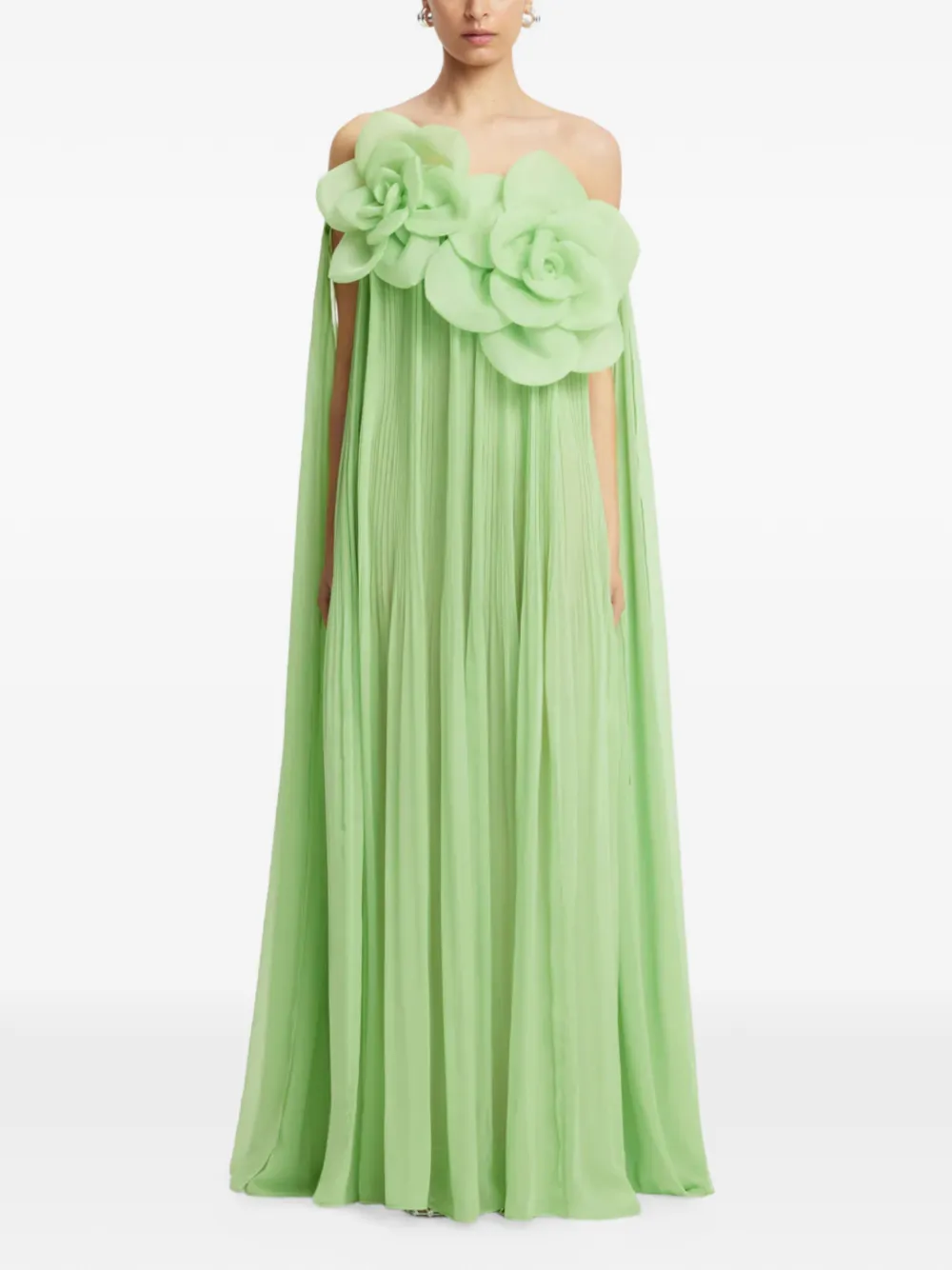 Leo Lin Jaclyn flower-detail maxi dress - Verde