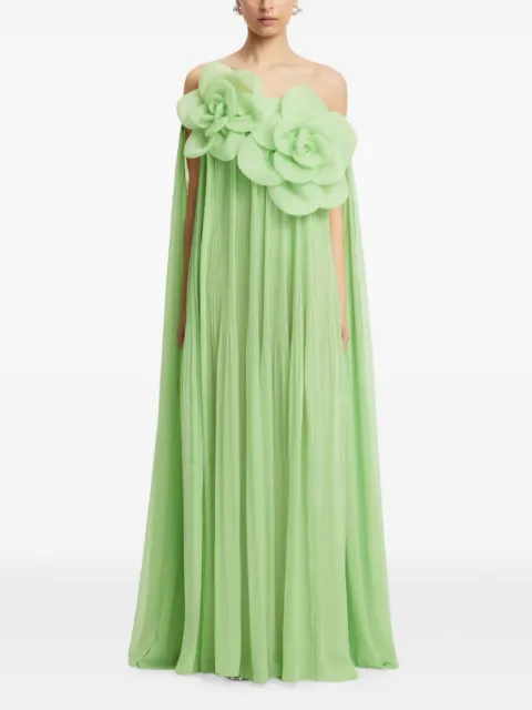 Leo Lin Jaclyn flower-detail maxi dress