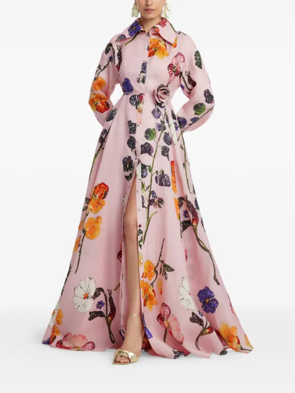 Leo Lin Josephine Floral-print Maxi Dress - Pink
