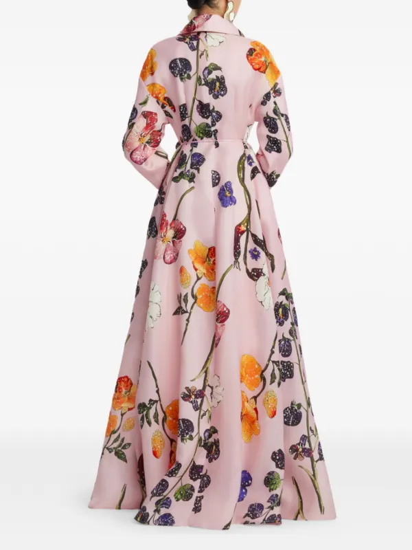 loose linen dress HATCH Collection The Zahara Linen Maxi Dress in Isla Floral main image 0
