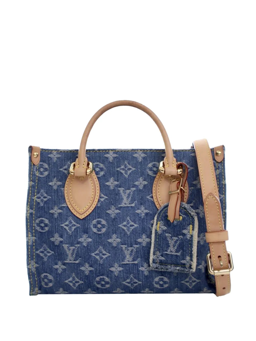 Louis Vuitton Pre-Owned 2021-2025 Monogram Denim Onthego PM satchel - Blu