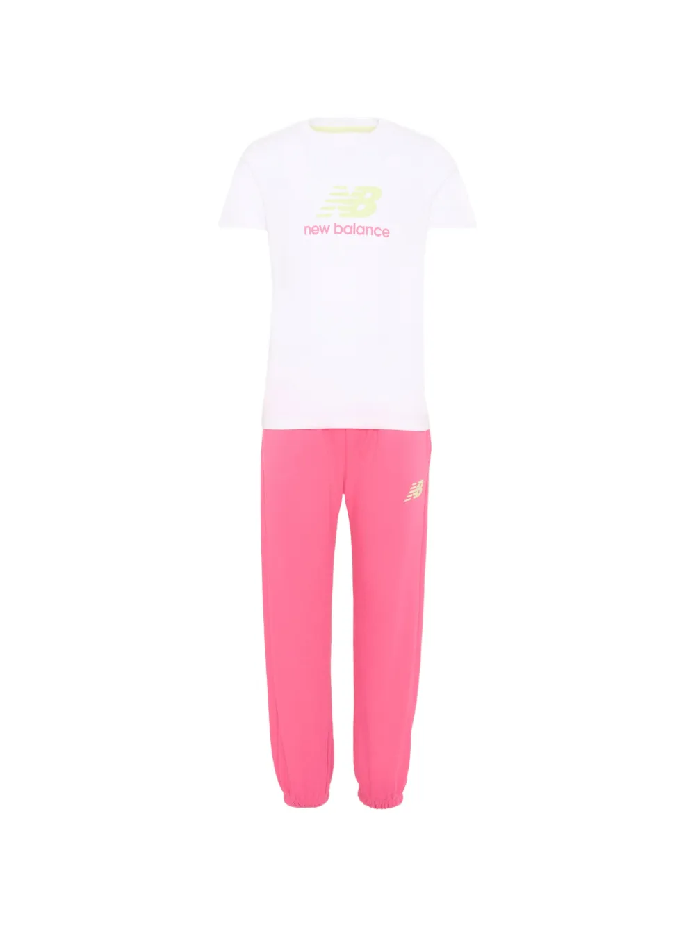 New Balance Kids logo T-shirt tracksuit - Rosa