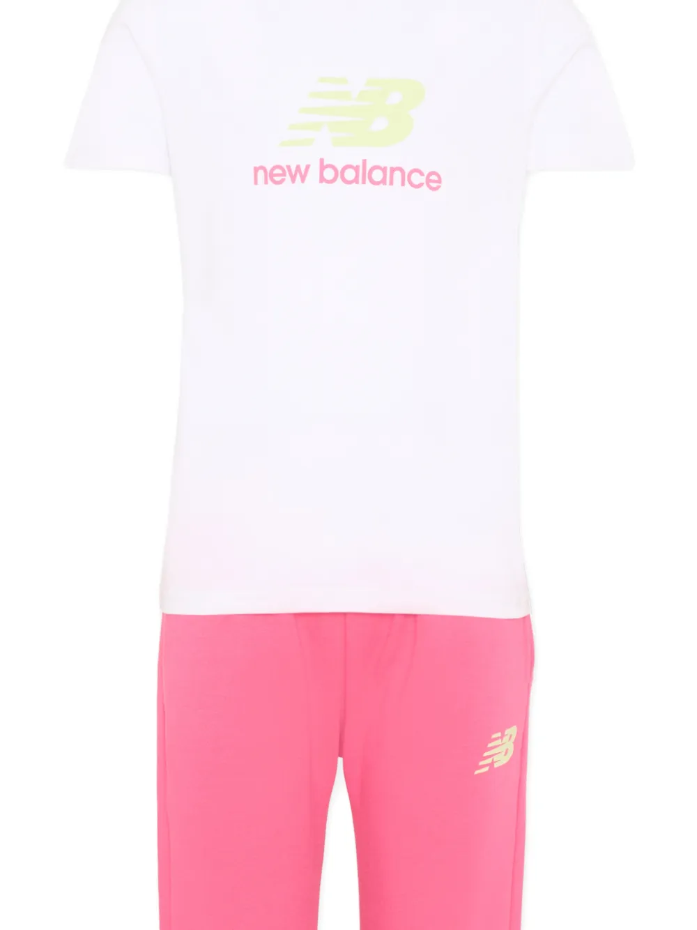 New Balance Kids Trainingspak met logo Roze