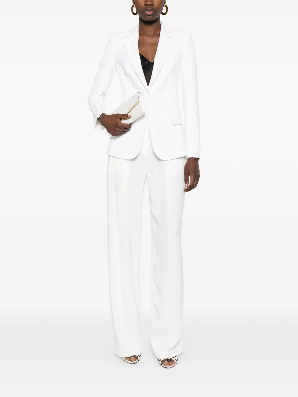 Elisabetta Franchi Blazer met knopen Wit