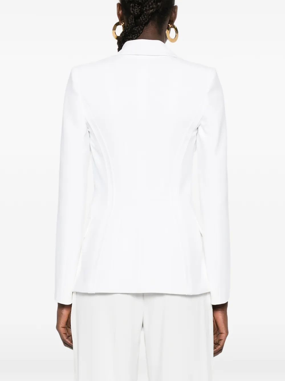 Elisabetta Franchi Blazer met knopen Wit