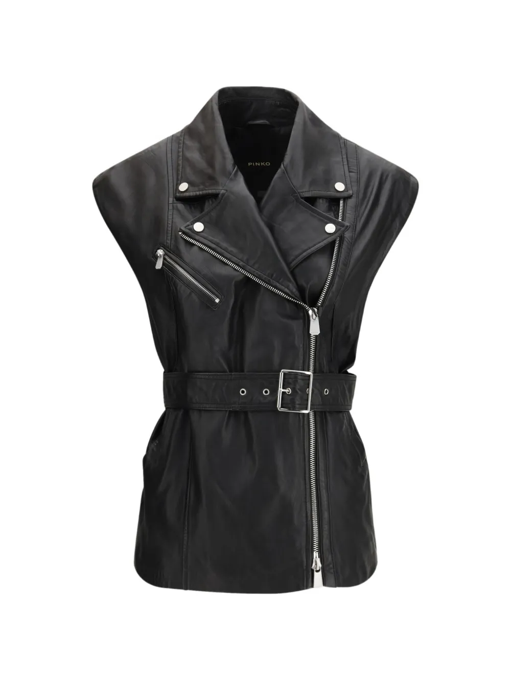 PINKO Gypsy belted gilet - Black