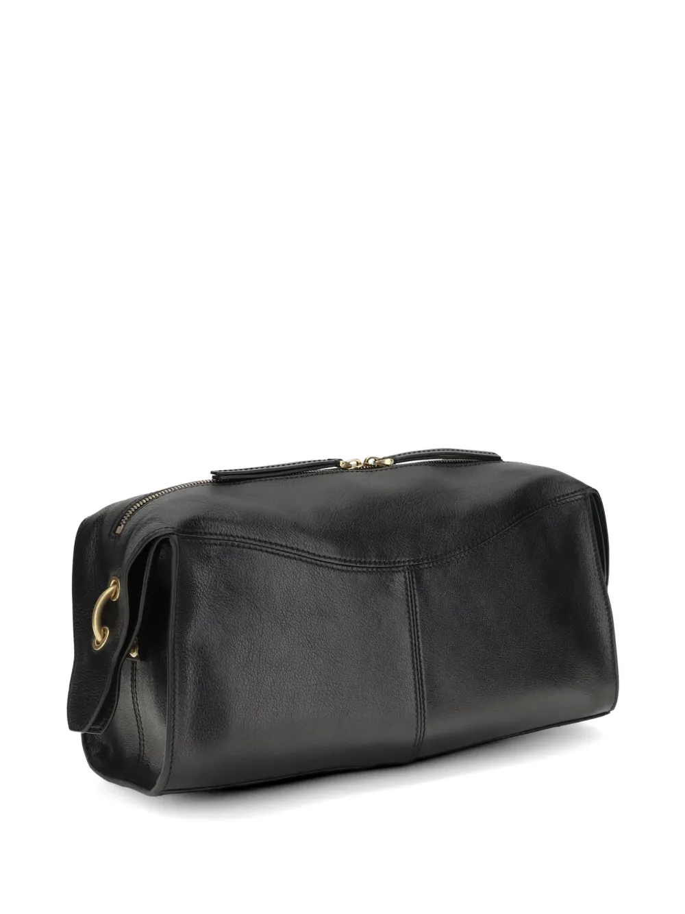  Balmain Padlock-detail Clutch Bag - Black 