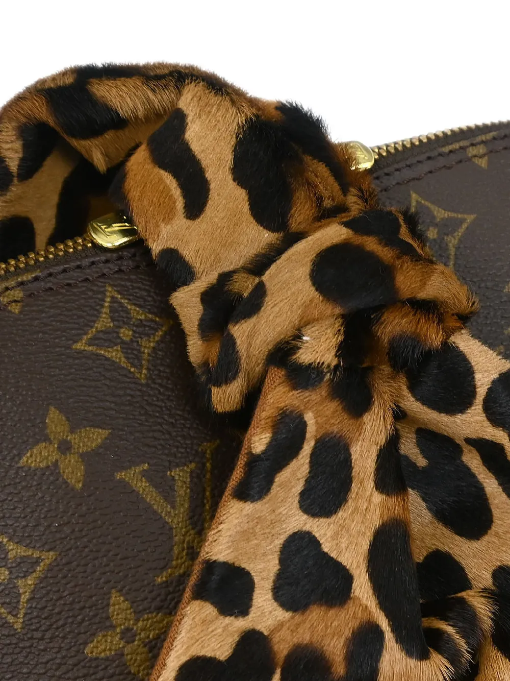 Louis Vuitton Pre-owned 1996 Azzedine Alaia Alma Leopard-print Tote Bag in Brown, view 5