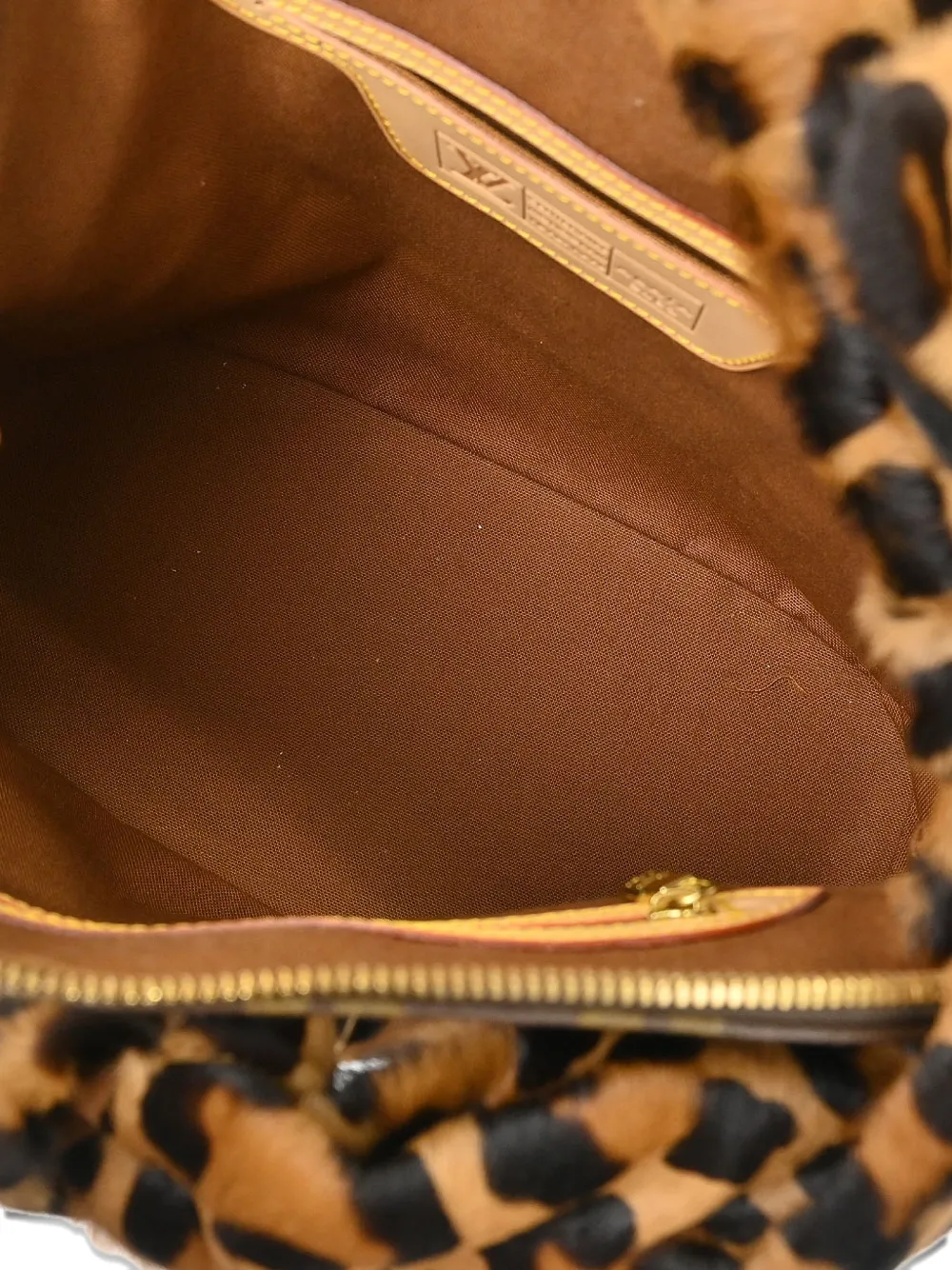 Louis Vuitton Pre-owned 1996 Azzedine Alaia Alma Leopard-print Tote Bag in Brown, view 3