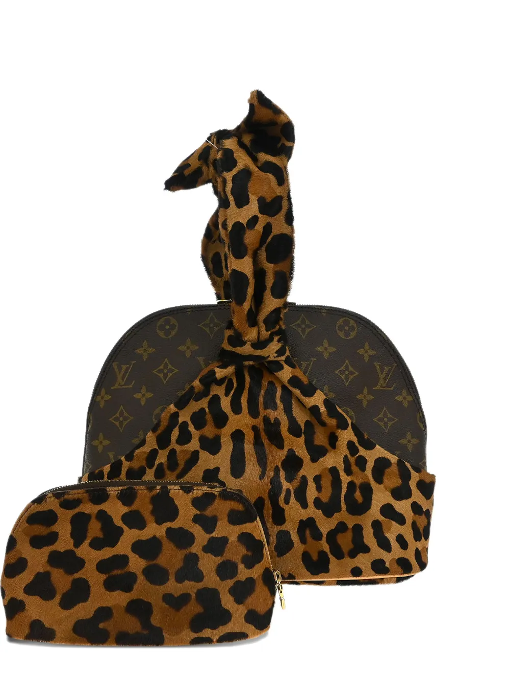 Louis Vuitton Pre-Owned 1996 Azzedine Alaia Alma leopard-print tote bag - Marrone