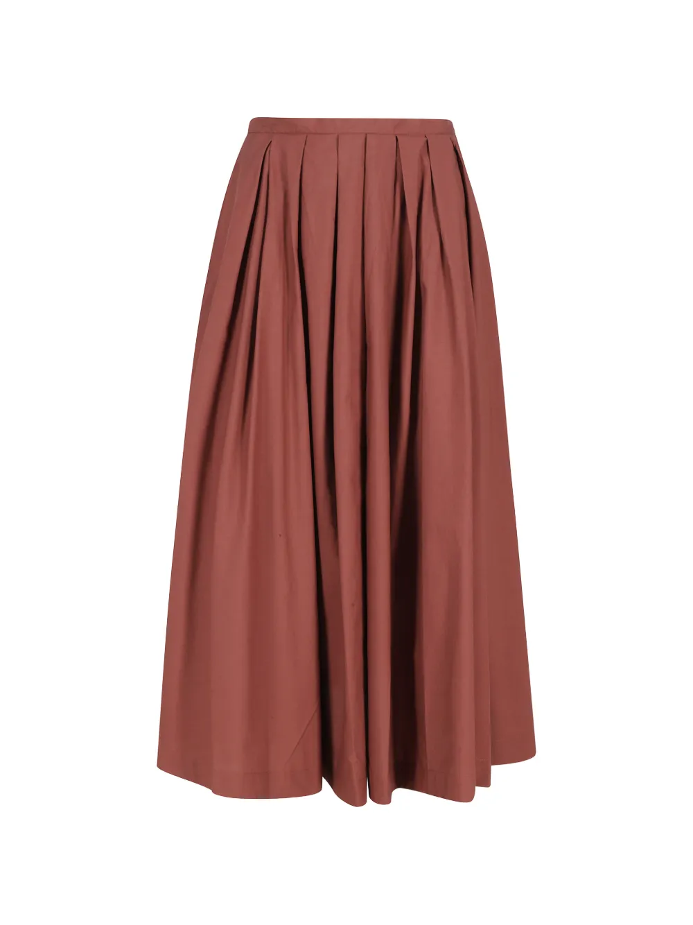 Roberto Collina pleated midi skirt - Marrone