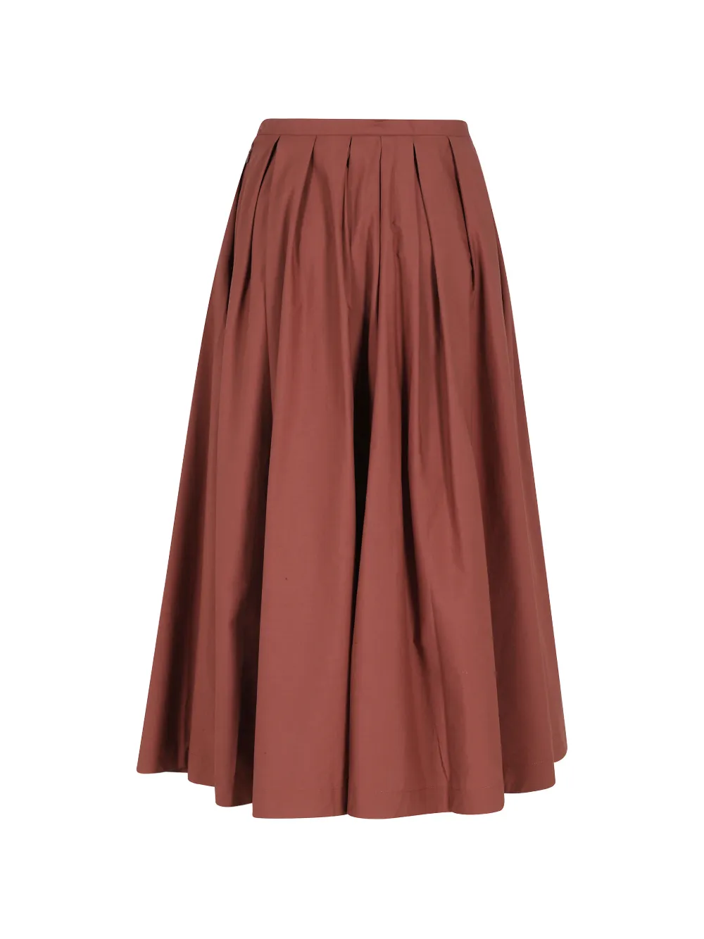  Roberto Collina Pleated Midi Skirt - Brown 