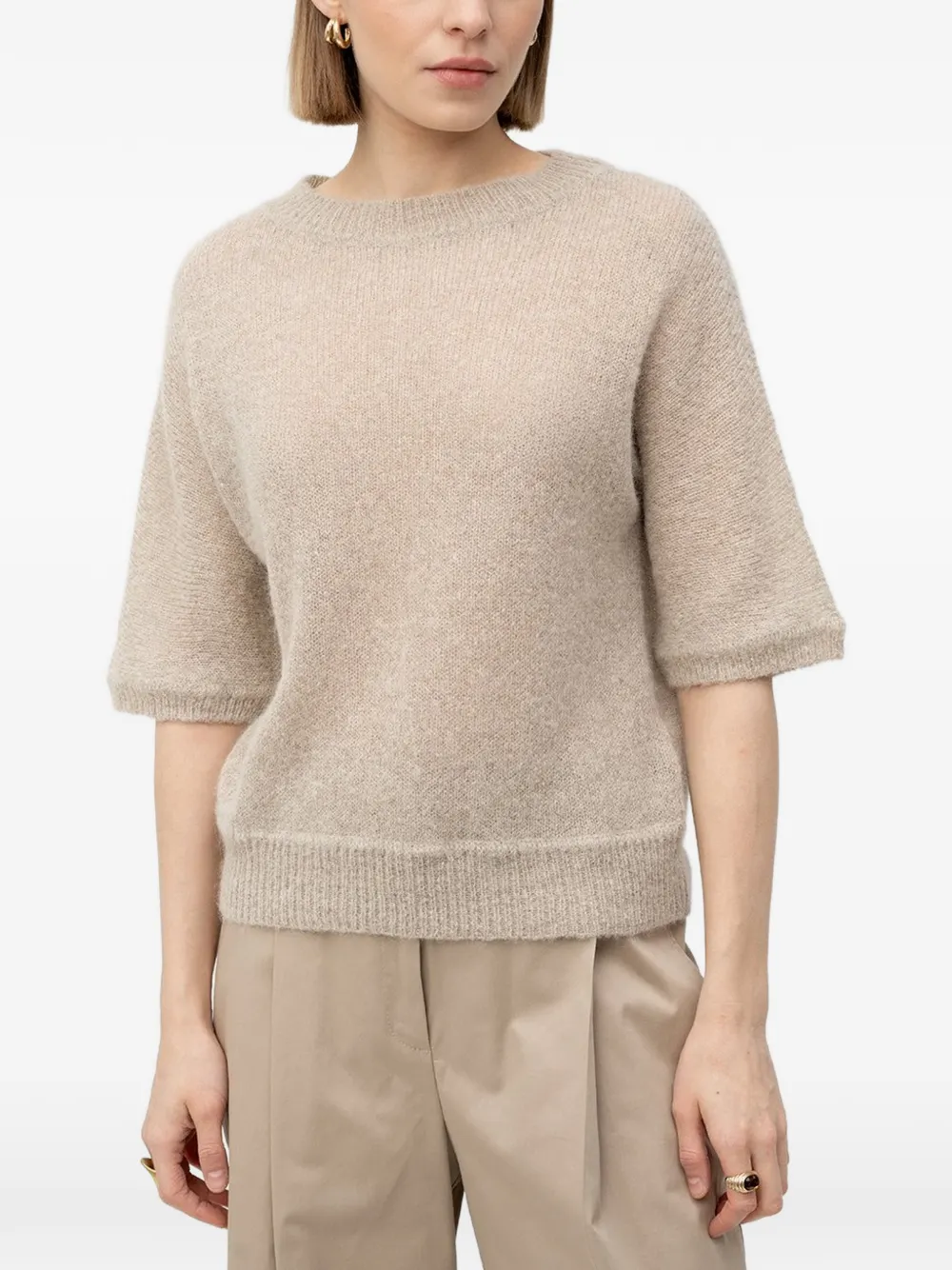 BOSS short-sleeve sweater - Toni neutri