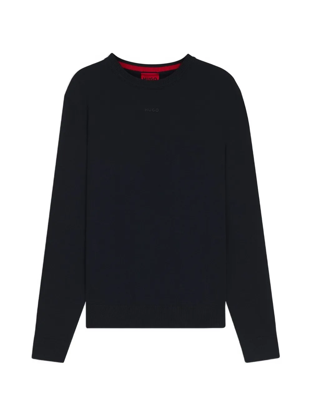 HUGO logo-detail sweater - Blau