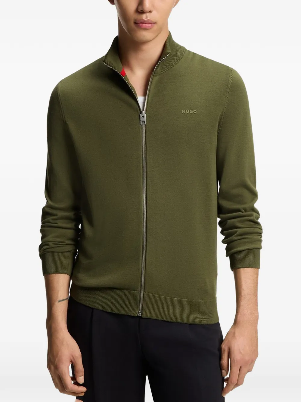  Hugo Zip-up Cotton Jacket - Green 