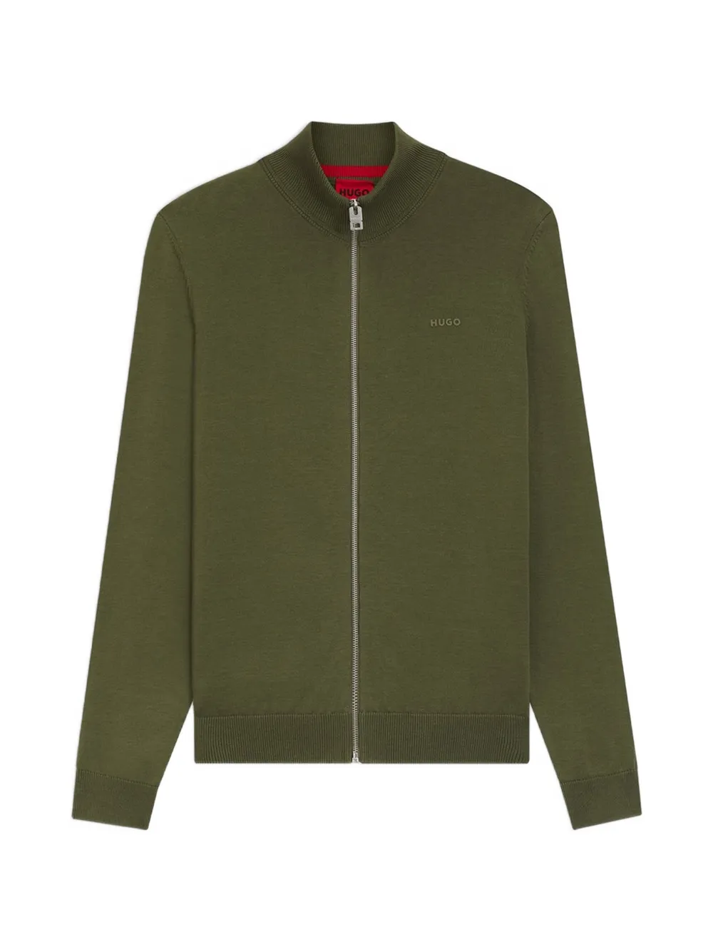 HUGO zip-up cotton jacket - Verde