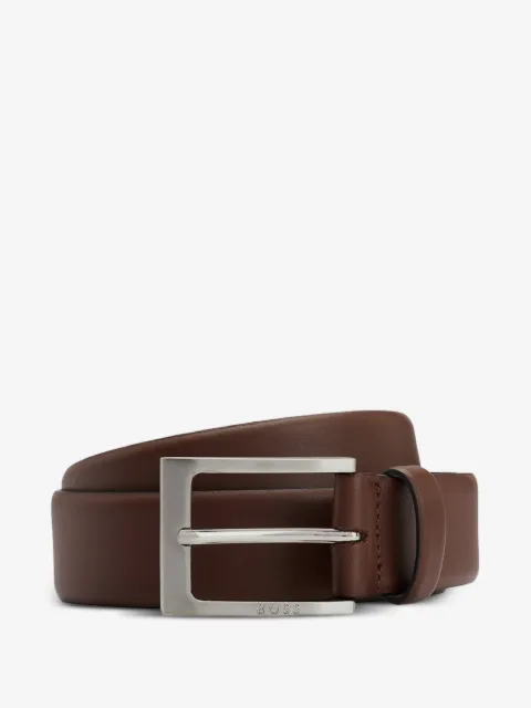 BOSS Nappa-leather belt with pin buckle