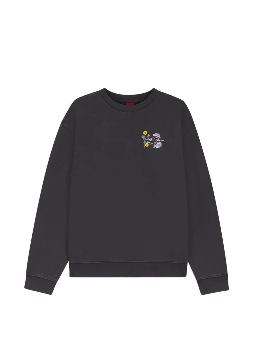 HUGO floral-print crew-neck sweatshirt - Grigio