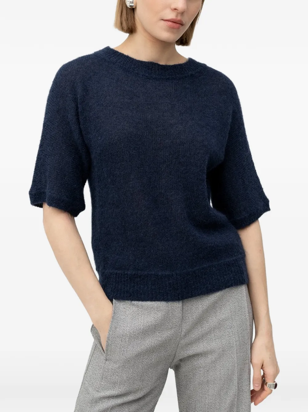 BOSS short-sleeve sweater - Blau