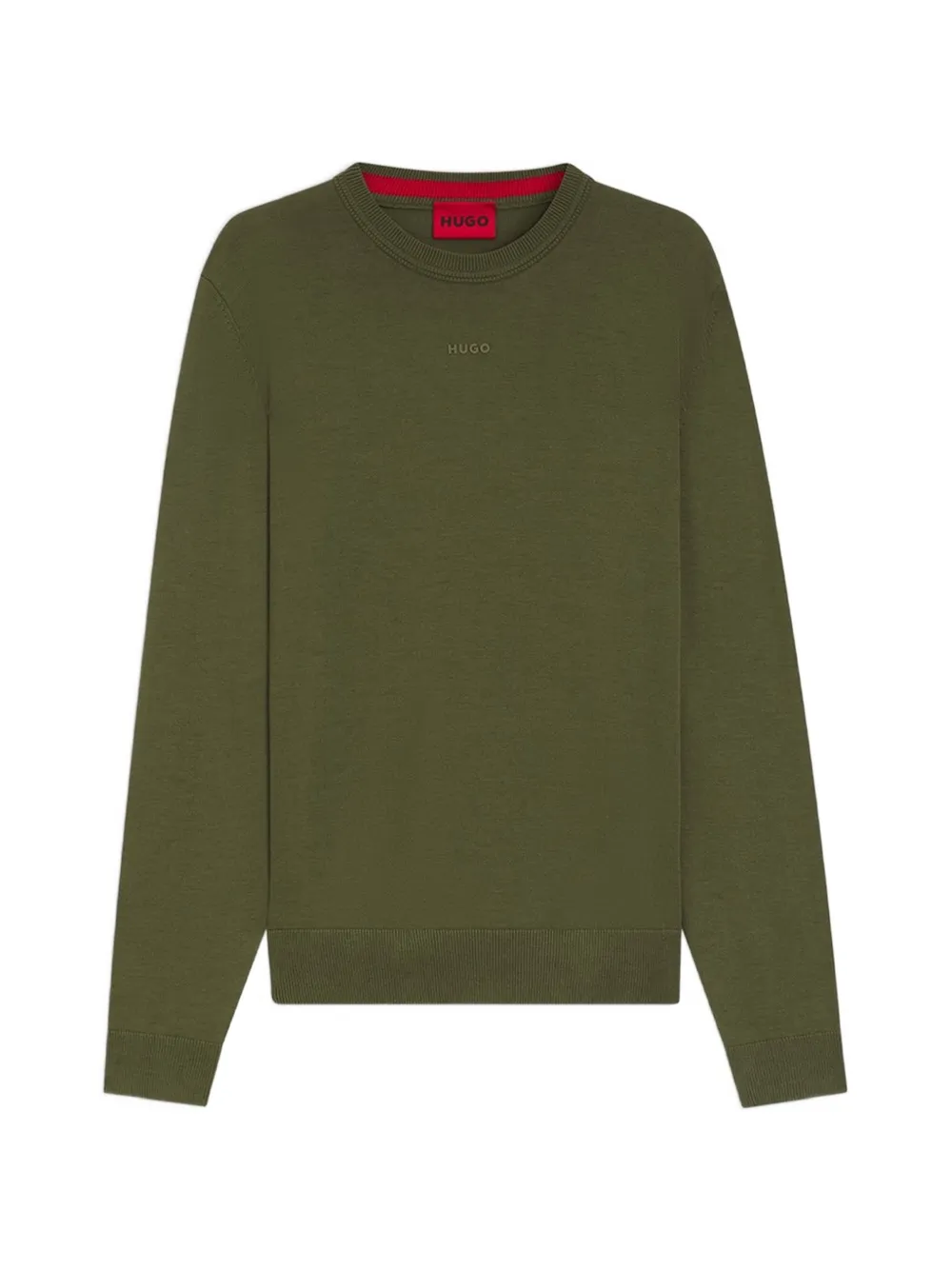 HUGO logo-detail sweatshirt - Verde
