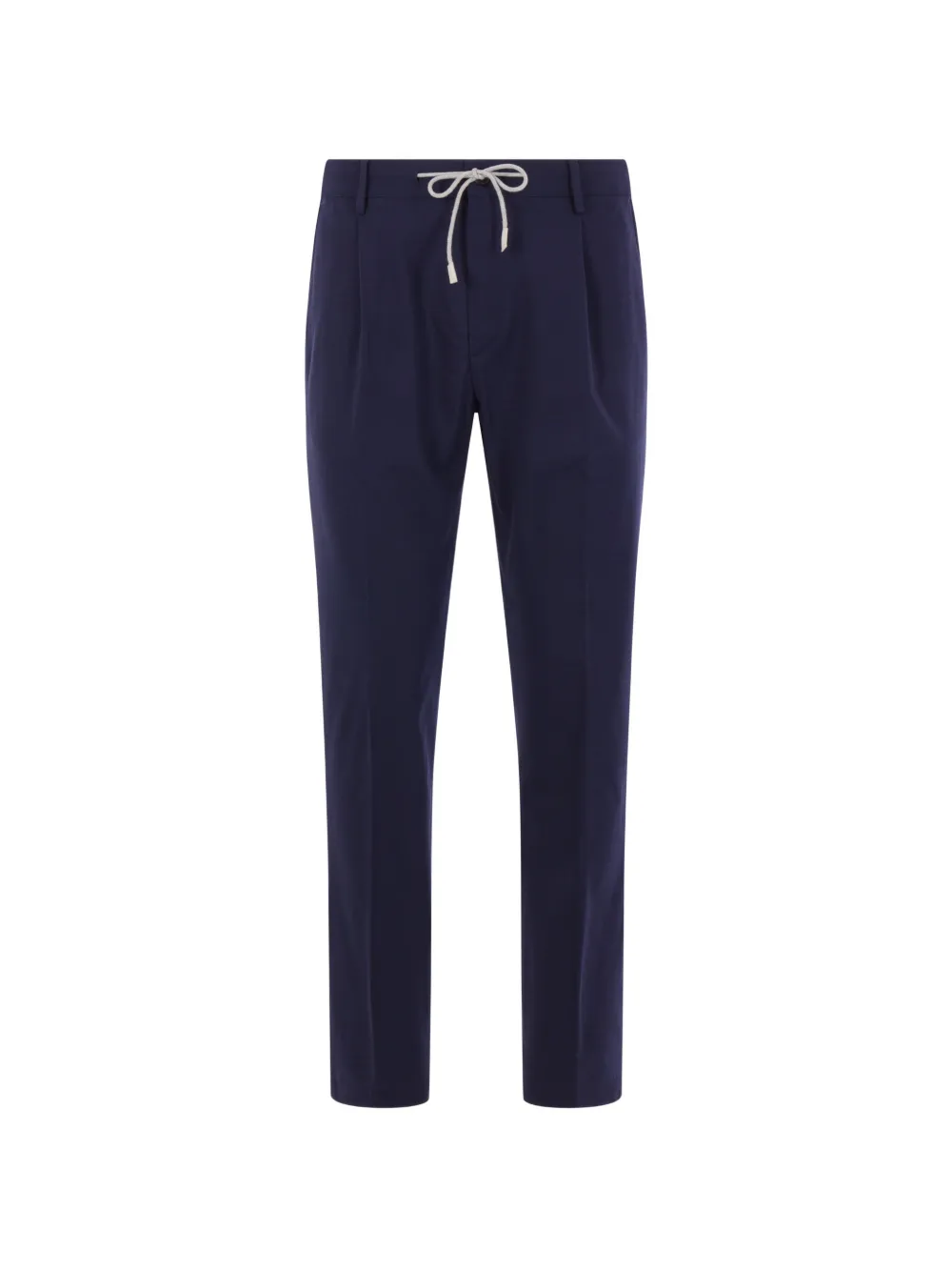 Eleventy drawstring-waist pleated trousers - Blu