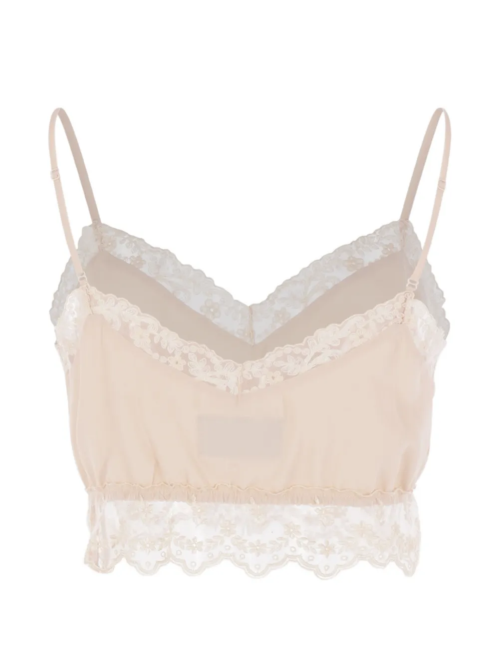 Simone Rocha レーストリム Vネックトップ | ニュートラル | FARFETCH JP