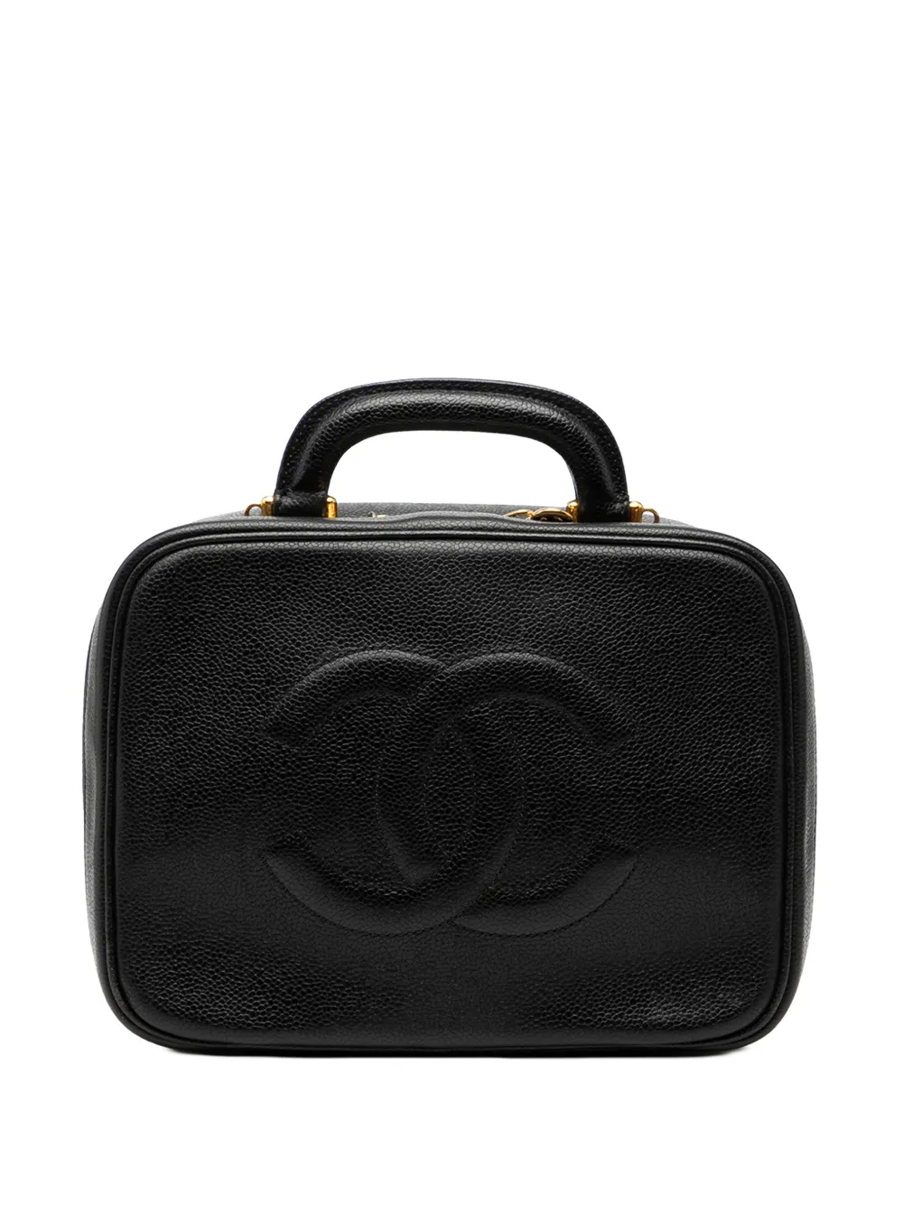 CHANEL Pre-Owned 1996-1997 CC Caviar Vanity Case satchel - Nero