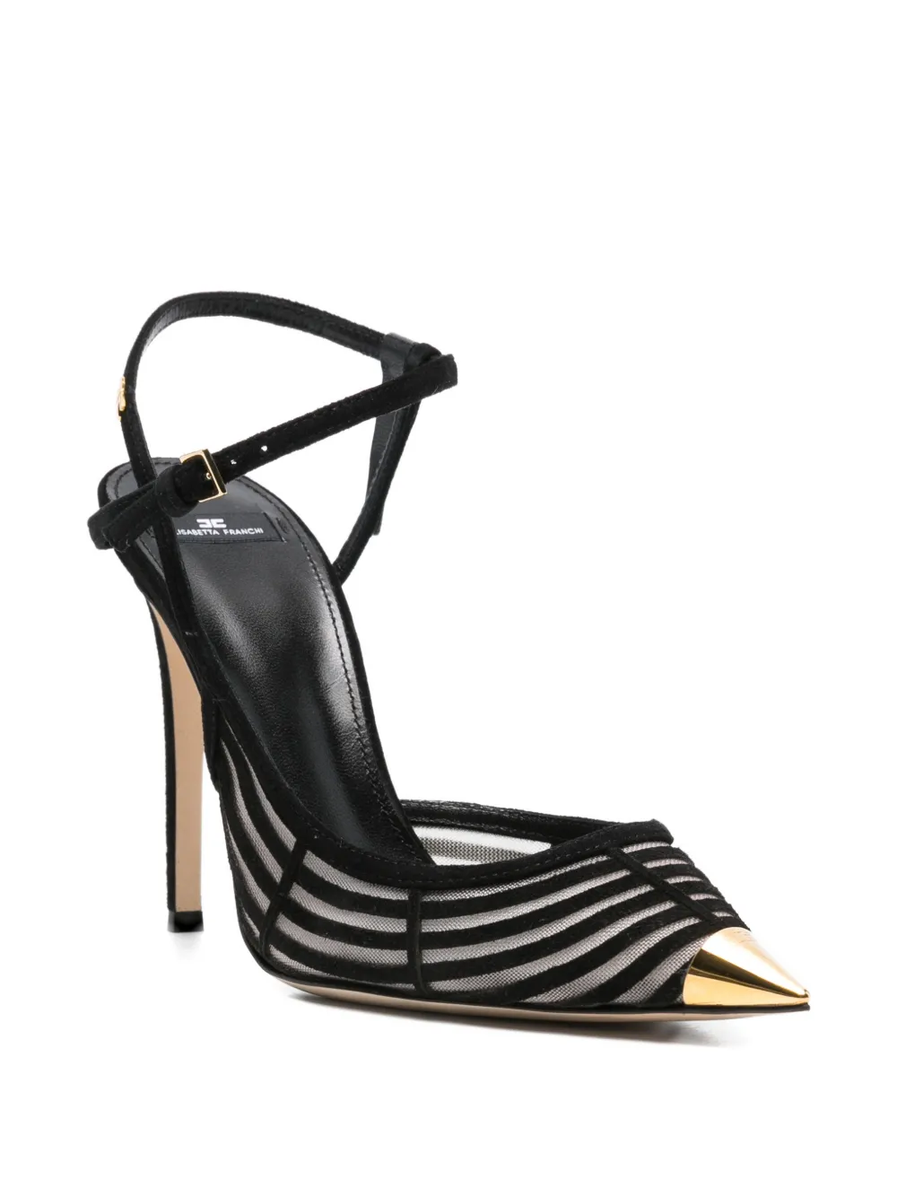 Elisabetta Franchi Pumps met bewerkte neus Zwart