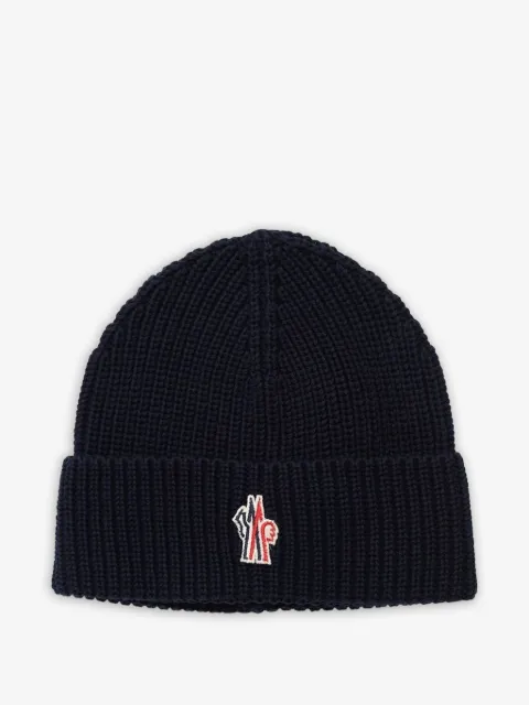 Moncler Grenoble logo-patch beanie hat