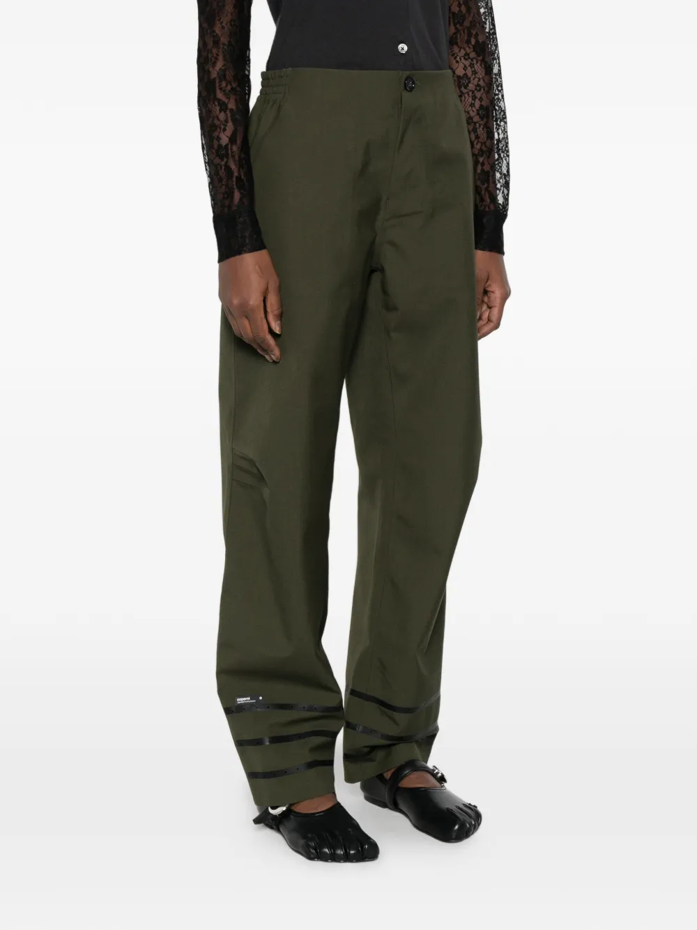  Coperni Stripe Tailored Trousers - Green 