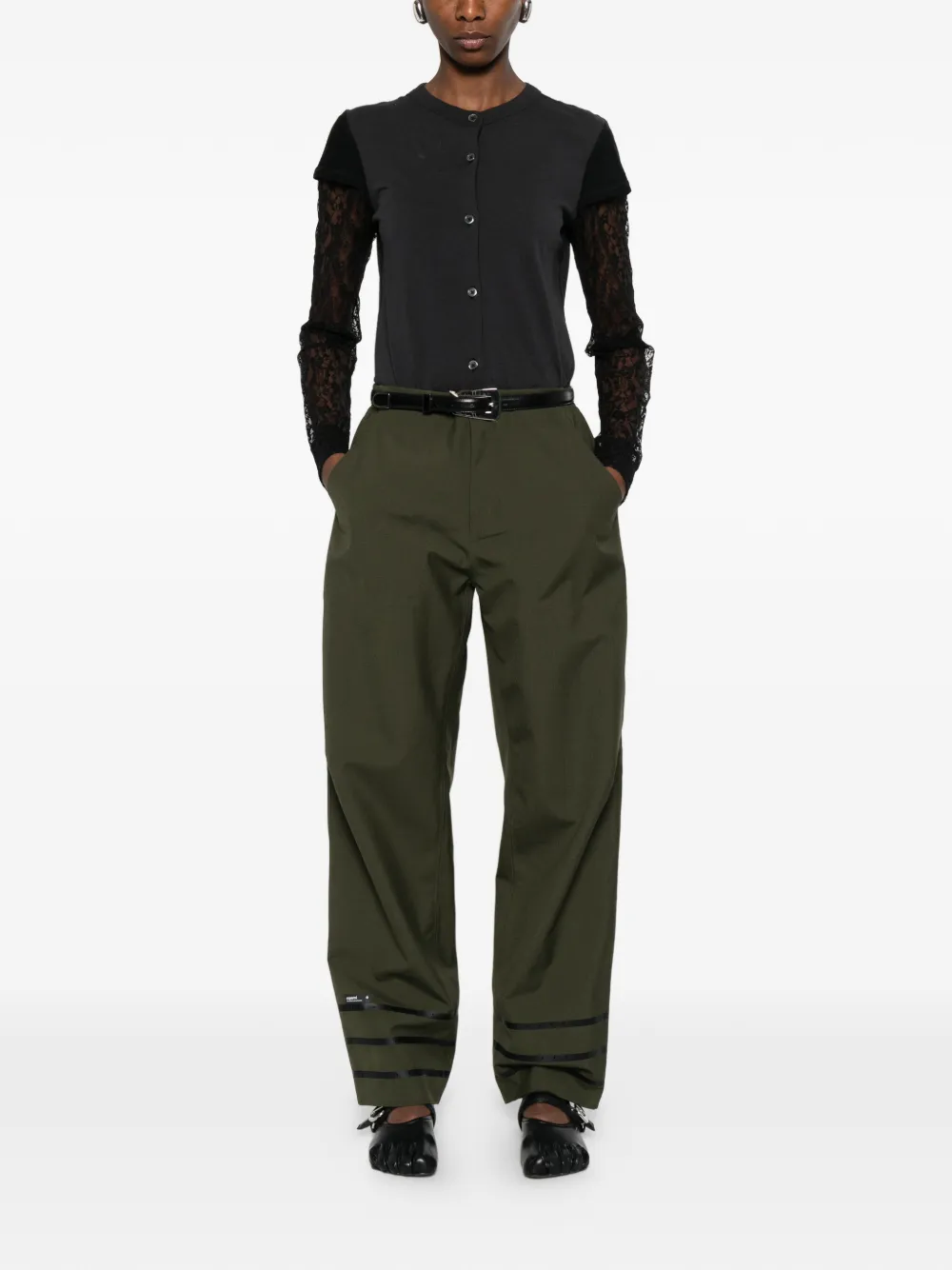  Coperni Stripe Tailored Trousers - Green 