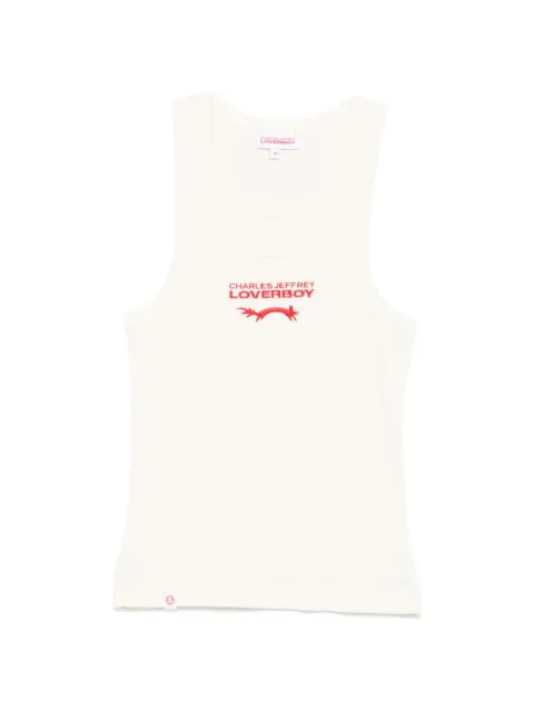 Charles Jeffrey Loverboy logo-embroidered tank top