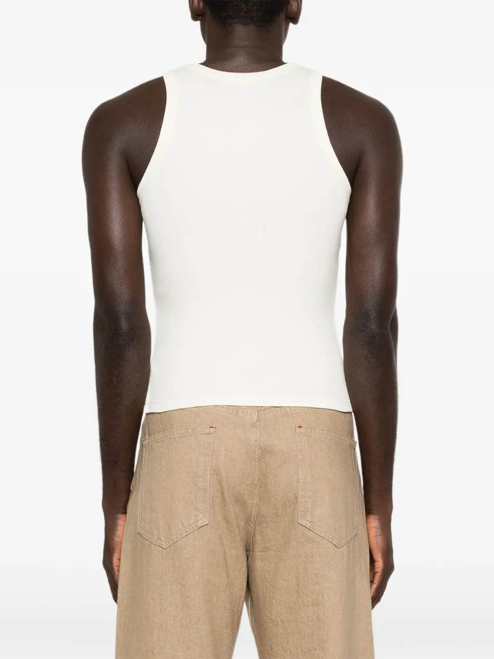 Charles Jeffrey Loverboy Tanktop met geborduurd logo Beige
