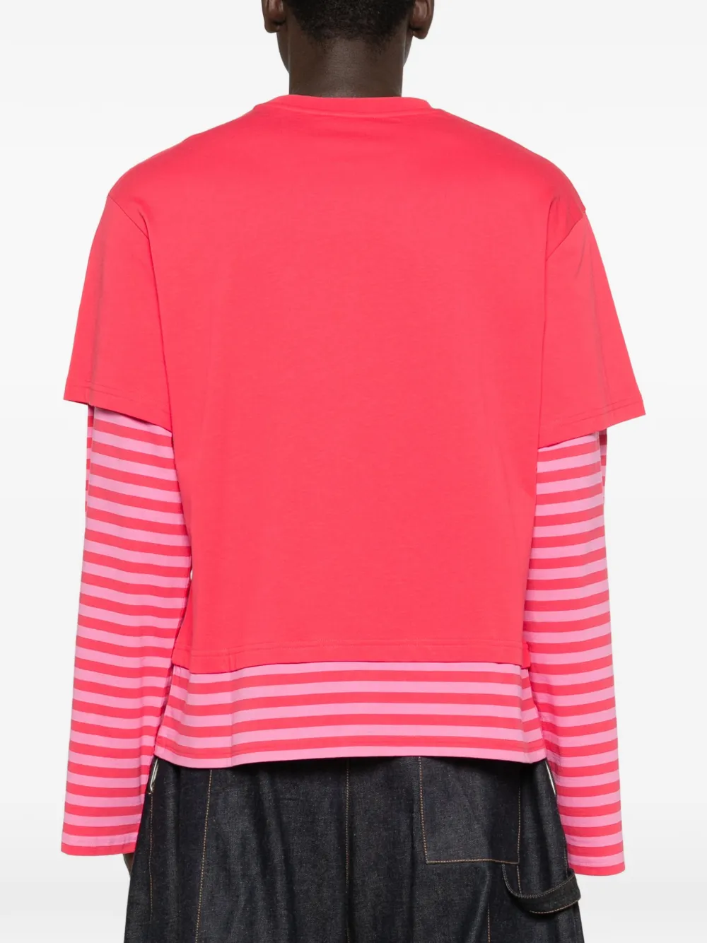 Striped-Sleeve T-Shirt