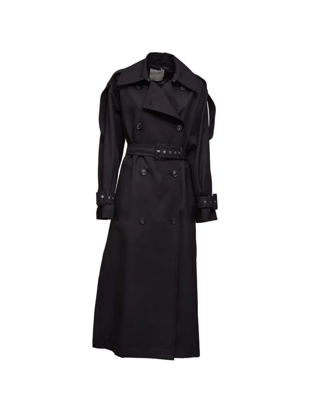 Sportmax double-breasted trench coat - Nero