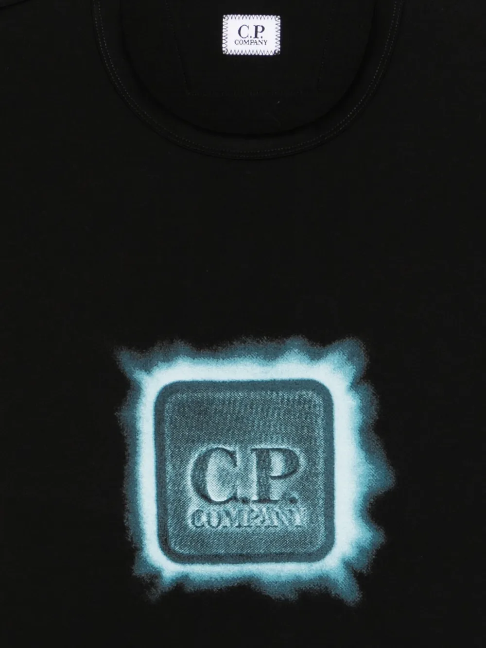 C.P. Company Metropolis Series gemerceriseerd jersey T-shirt met korte mouwen en badge Zwart