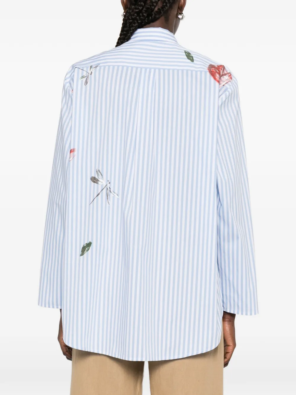 Flora-Detail Striped Shirt
