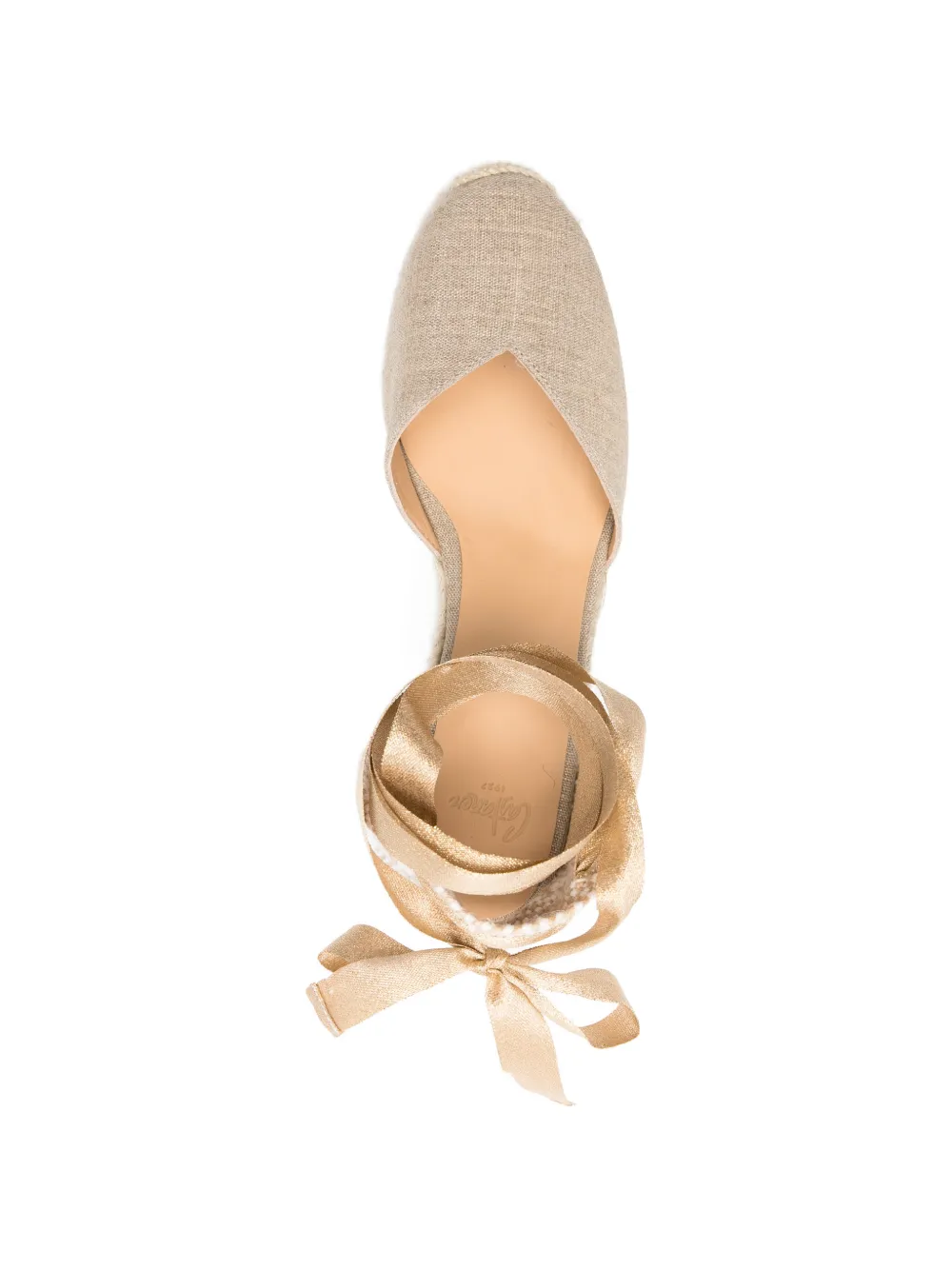 Castañer Chiara gewikkelde espadrilles met lint Goud