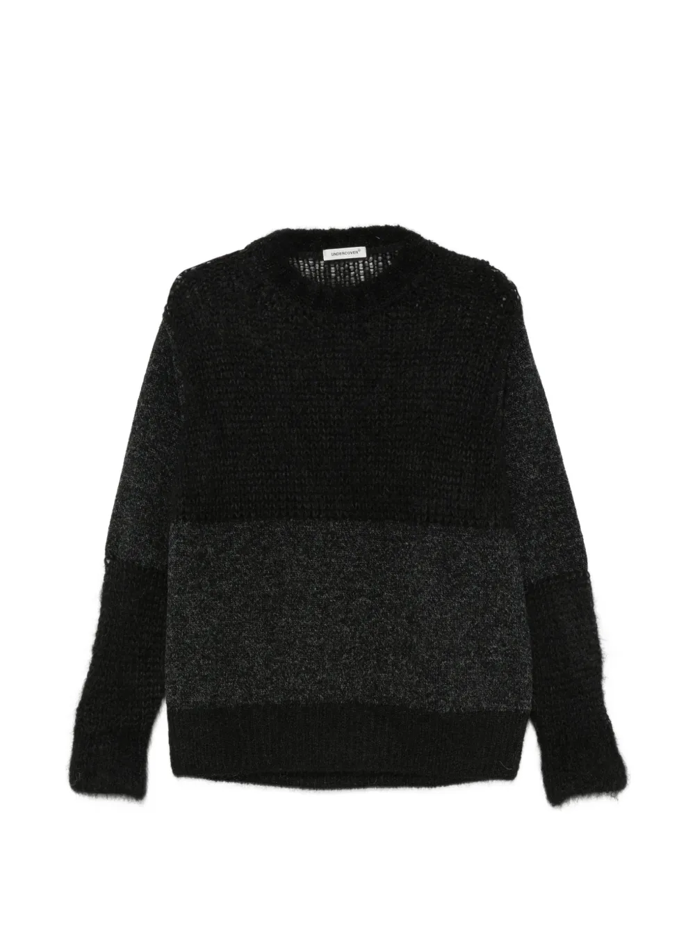 Undercover colourblock brushed-finish sweater - Black