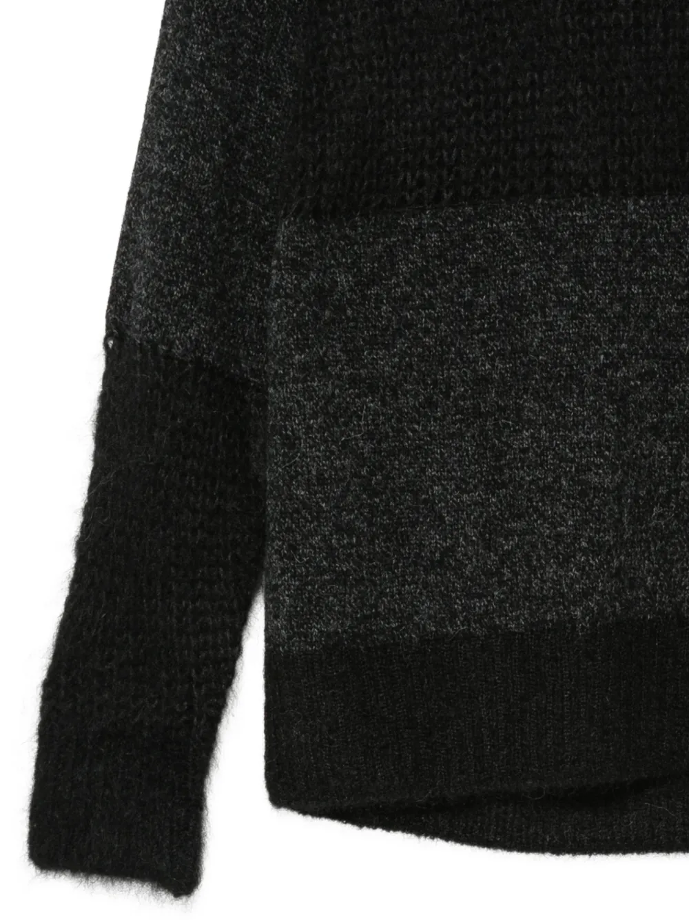Undercover Trui met colourblocking en geborstelde afwerking Zwart