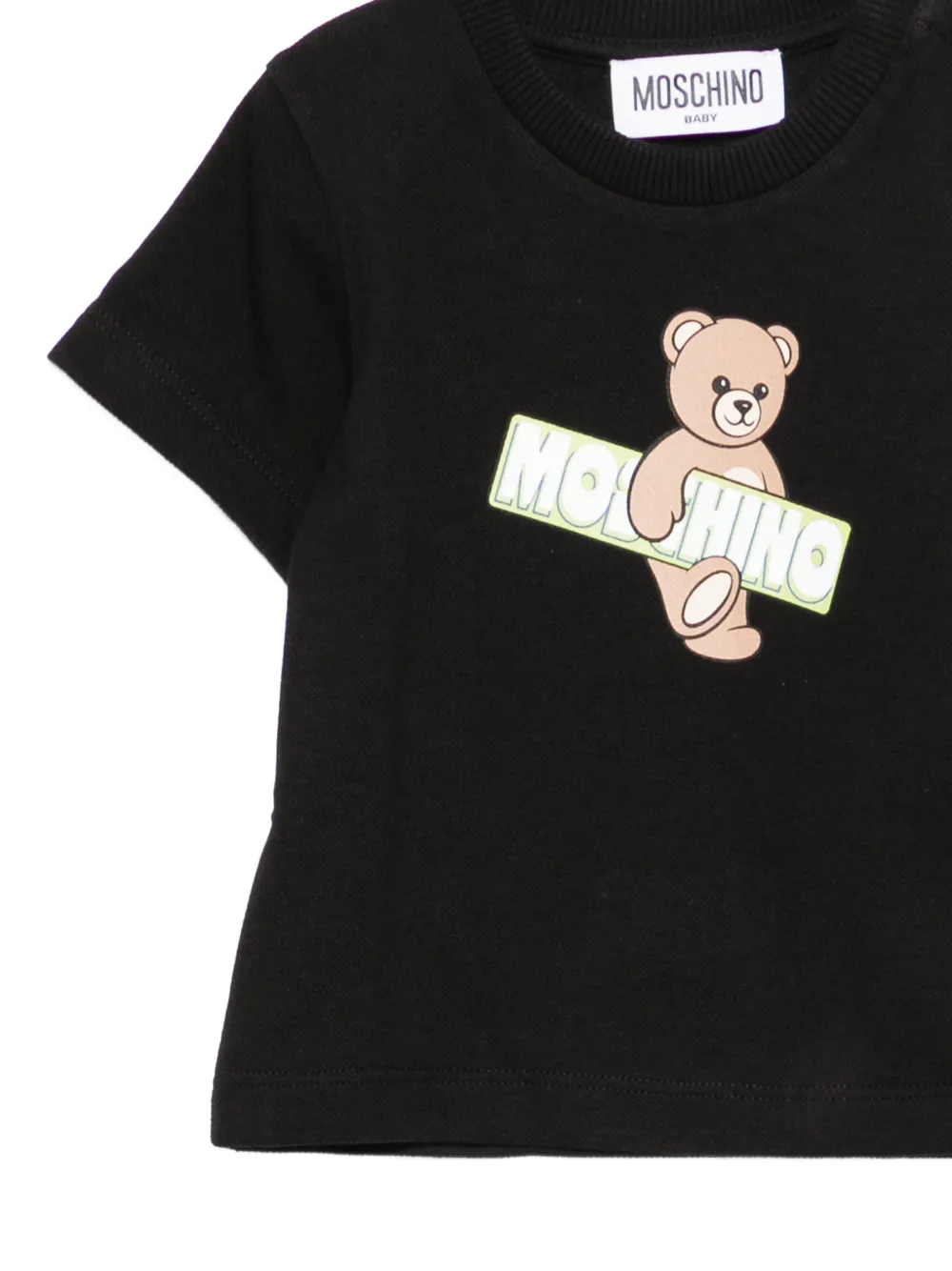 Moschino Kids T-shirt met print Zwart