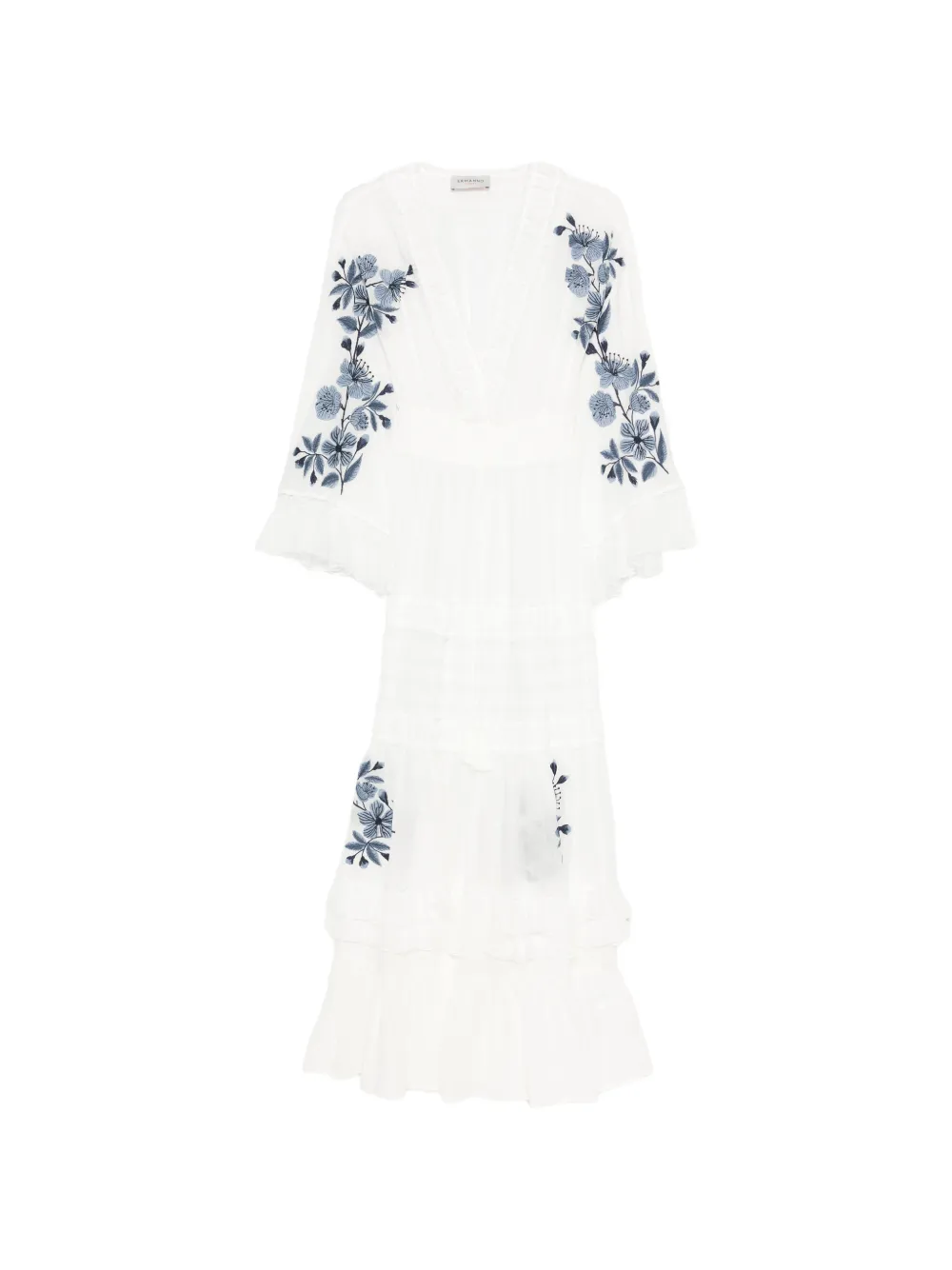 ERMANNO FIRENZE floral embroidered maxi dress - Bianco