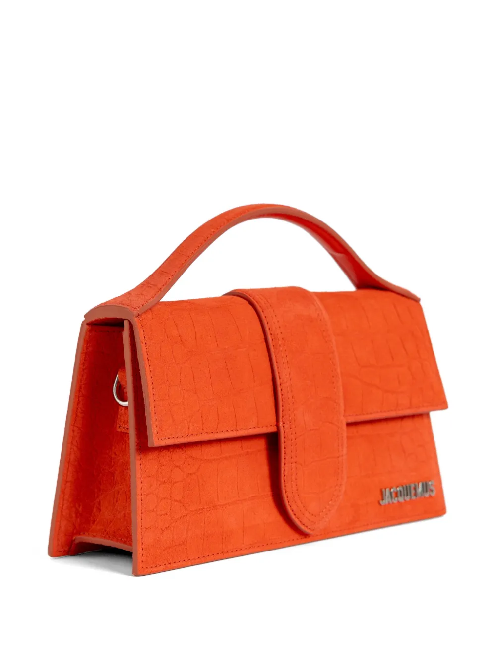  Jacquemus Crocodile-effect Top-handle Bag - Orange 