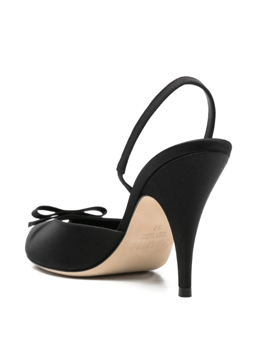 3juin Slingback sandalen verfraaid met strik Zwart