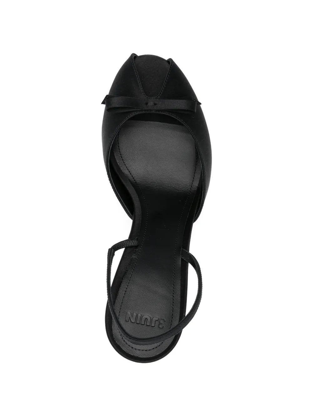 3juin Slingback sandalen verfraaid met strik Zwart