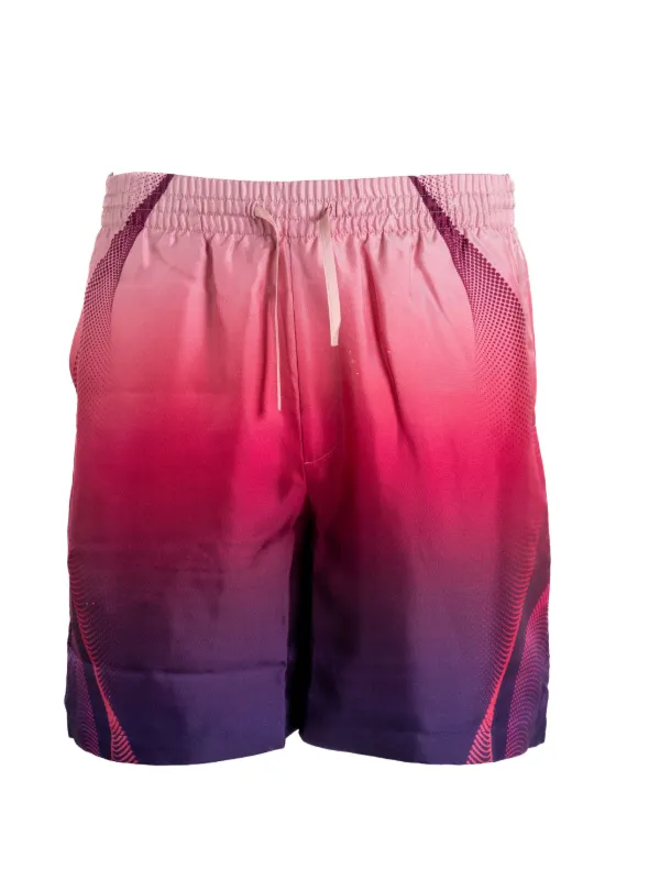 Casablanca Gradient Silk Shorts in Purple