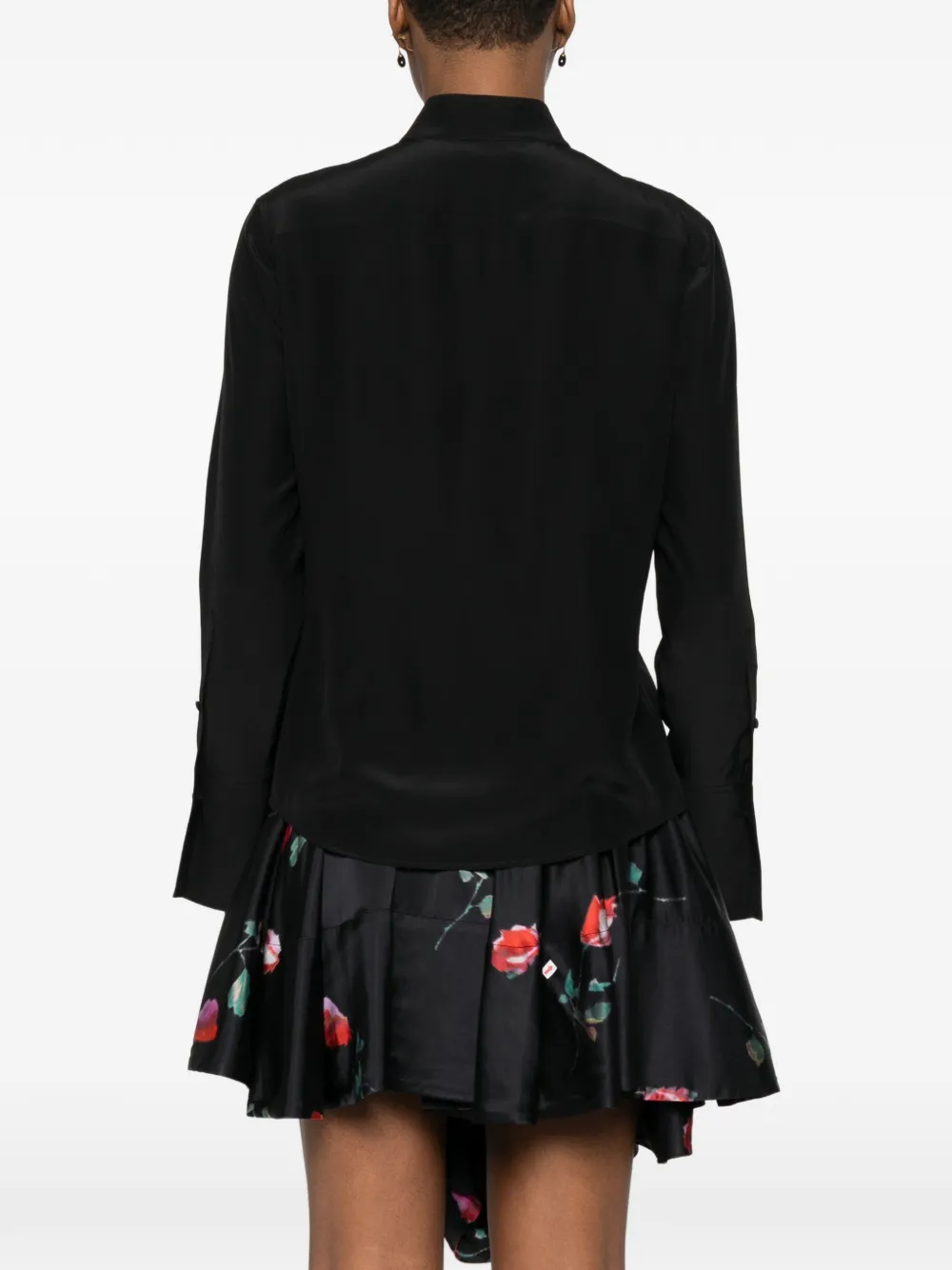 Alexander McQueen Blouse met ruches Zwart