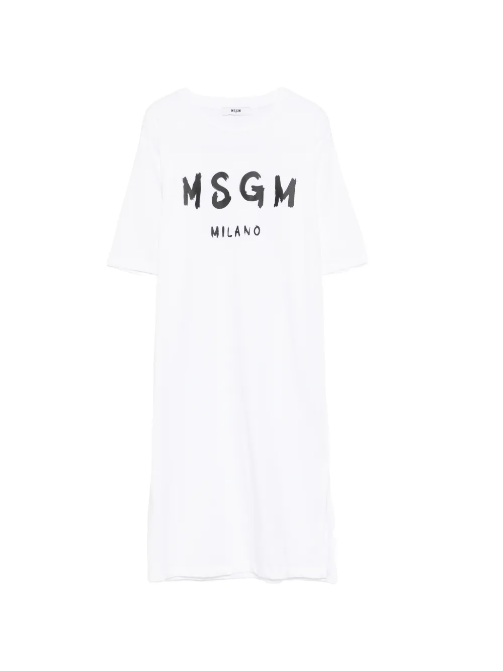 MSGM Kids logo-print mini dress - Bianco