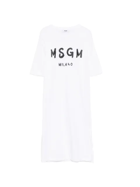 MSGM Kids vestido corto con logo estampado